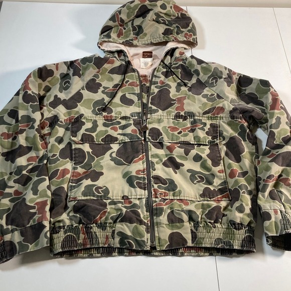 Vintage Walls Camo Jacket M Shooting Game Duck Frog Pouch Hunting Hiking 90s Y2K - Picture 1 of 10